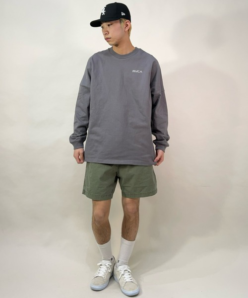 RVCA（ルーカ）の「【ムラサキスポーツ別注】RVCA/ルーカ オーバーサイズ レオパード柄 バックプリントロンT BC041-064（Tシャツ/カットソー・メンズ・ホワイト/ブラック/グレー・S/M/L）」の20枚目の写真