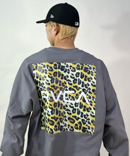 RVCA（ルーカ）の「【ムラサキスポーツ別注】RVCA/ルーカ オーバーサイズ レオパード柄 バックプリントロンT BC041-064（Tシャツ/カットソー・メンズ・ホワイト/ブラック/グレー・S/M/L）」の18枚目の写真