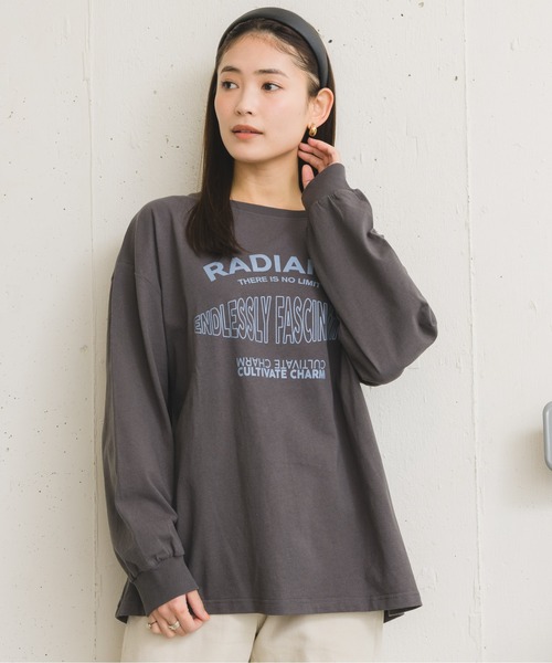RETRO GIRL（レトロガール）の「プリントロゴロンTee（Tシャツ/カットソー・レディース・オフホワイト/グリーン/ダークグレー・FREE）」の16枚目の写真