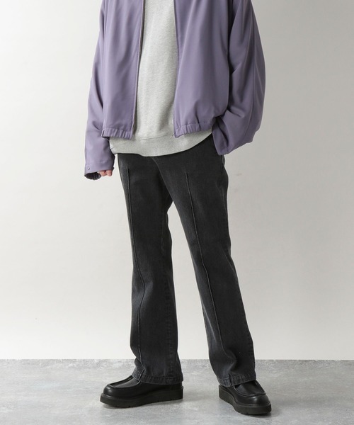 RAGEBLUE（レイジブルー）の「ピンタックデニムフレアパンツ/261711（デニムパンツ・メンズ・ブラック/ネイビー・MEDIUM/LARGE）」の2枚目の写真