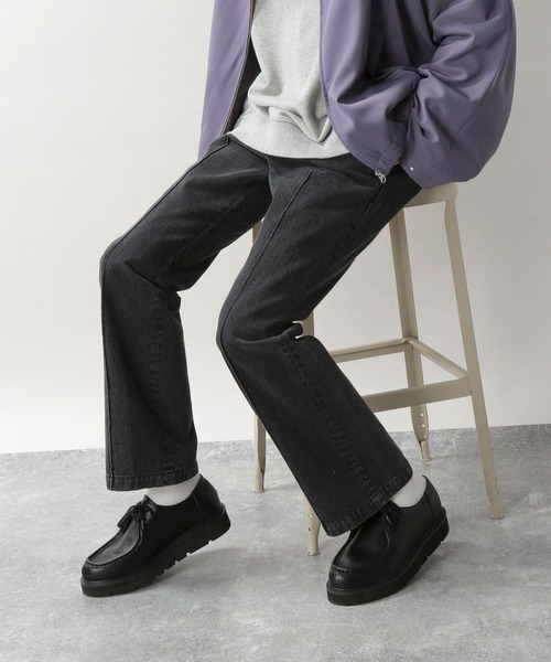 RAGEBLUE（レイジブルー）の「ピンタックデニムフレアパンツ/261711（デニムパンツ・メンズ・ブラック/ネイビー・MEDIUM/LARGE）」の9枚目の写真