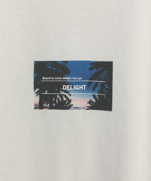 TRAP/U (トラップユー)の「フロント ボックスプリント コットン 天竺 ロングTシャツ(Tシャツ/カットソー・メンズ・ホワイト/パープル系その他/ブラック・L/M)」の7枚目の写真