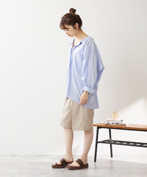 menue（メヌエ）の「スクエアトゥフラット親指トングサンダル（サンダル・レディース・ブラック/ダークブラウン/アイボリー/ベージュ系その他/キャメル・LL/3L/S/M/L/XS）」の21枚目の写真