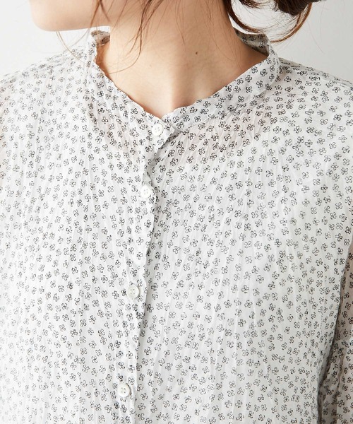 PUAL CE CIN（ピュアルセシン）の「クリンクル加工小花柄ワンピース（ワンピース・レディース・ホワイト/ブラック・FREE）」の6枚目の写真