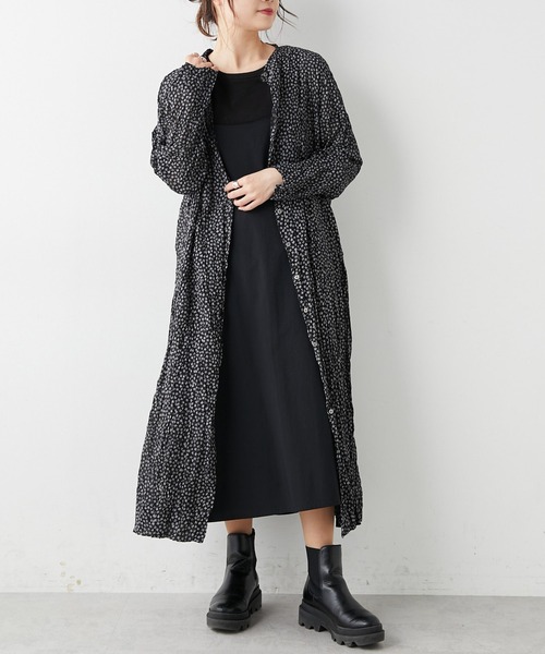 PUAL CE CIN（ピュアルセシン）の「クリンクル加工小花柄ワンピース（ワンピース・レディース・ホワイト/ブラック・FREE）」の21枚目の写真