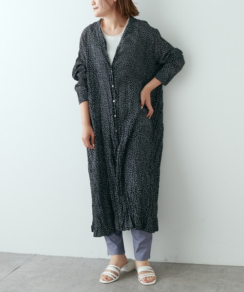 PUAL CE CIN（ピュアルセシン）の「クリンクル加工小花柄ワンピース（ワンピース・レディース・ホワイト/ブラック・FREE）」の18枚目の写真