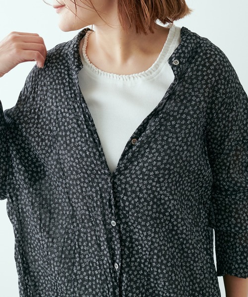 PUAL CE CIN（ピュアルセシン）の「クリンクル加工小花柄ワンピース（ワンピース・レディース・ホワイト/ブラック・FREE）」の20枚目の写真