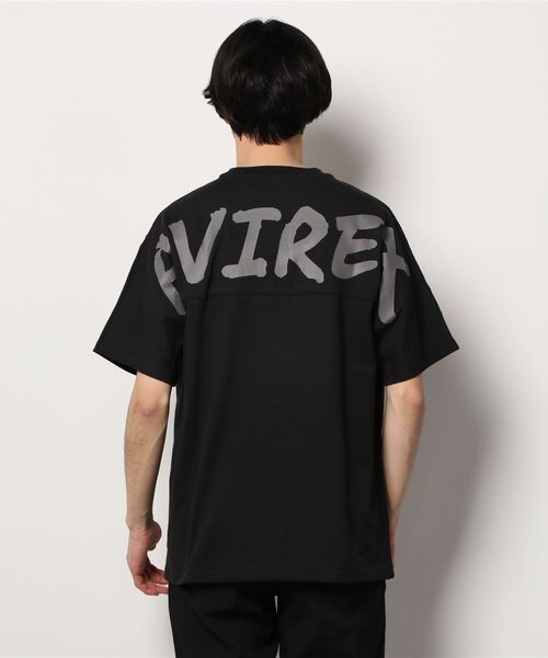 AVIREX（アヴィレックス）の「ビッグ ロゴ ルーズフィット Tシャツ 4 / S/S BIG LOGO LOOSE FIT T-SHIRT 4 / アヴィレックス / AVIREX（Tシャツ/カットソー・メンズ・ブラック/オフホワイト/グリーン/パープル/カーキ・MEDIUM/X-LARGE/LARGE/XX-LARGE）」の9枚目の写真