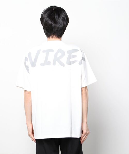 AVIREX（アヴィレックス）の「ビッグ ロゴ ルーズフィット Tシャツ 4 / S/S BIG LOGO LOOSE FIT T-SHIRT 4 / アヴィレックス / AVIREX（Tシャツ/カットソー・メンズ・ブラック/オフホワイト/グリーン/パープル/カーキ・MEDIUM/X-LARGE/LARGE/XX-LARGE）」の11枚目の写真