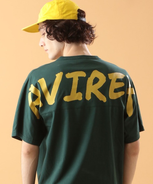 AVIREX（アヴィレックス）の「ビッグ ロゴ ルーズフィット Tシャツ 4 / S/S BIG LOGO LOOSE FIT T-SHIRT 4 / アヴィレックス / AVIREX（Tシャツ/カットソー・メンズ・ブラック/オフホワイト/グリーン/パープル/カーキ・MEDIUM/X-LARGE/LARGE/XX-LARGE）」の5枚目の写真