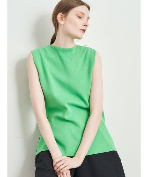 ELENDEEK(エレンディーク)の「ノースリーブニット【セットアップ可能】(タンクトップ・レディース・ブラック/ピンク/ライトグリーン/オフホワイト・FREE)」の3枚目の写真