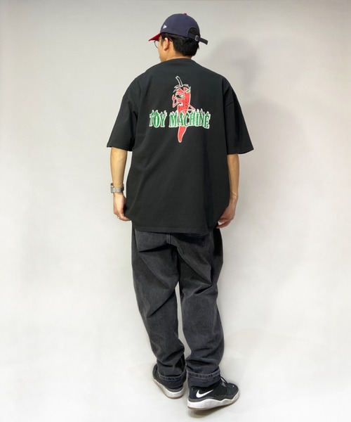 TOY　MACHINE（トイ　マシーン）の「【ムラサキスポーツ別注】TOY MACHINE/トイマシーン ビッグシルエット バックプリントTシャツ MTMSCST2（Tシャツ/カットソー・メンズ・ブラック/ホワイト/オレンジ・L/M/XL）」の11枚目の写真