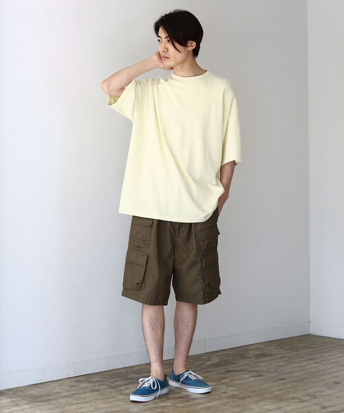 BEAMS（ビームス）の「BEAMS / ガーメントダイ ネップ ルーズ Tシャツ（Tシャツ/カットソー・メンズ・ホワイト系その他6/ブラック系その他4・SMALL/MEDIUM/LARGE/X-LARGE）」の7枚目の写真