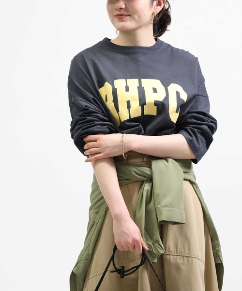 BEVERLY HILLS POLO CLUB（ビバリーヒルズポロクラブ）の「【BEVERLY HILLS POLO CLUB】カレッジロンＴ（Tシャツ/カットソー・レディース・パープル/オフホワイト/ダークグレー・M/L）」の3枚目の写真