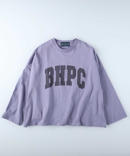 BEVERLY HILLS POLO CLUB（ビバリーヒルズポロクラブ）の「【BEVERLY HILLS POLO CLUB】カレッジロンＴ（Tシャツ/カットソー・レディース・パープル/オフホワイト/ダークグレー・M/L）」の7枚目の写真