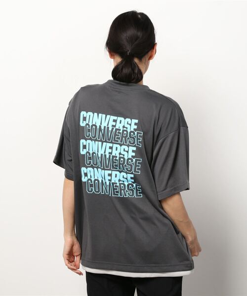 CONVERSE(コンバース)の「【CONVERSE/コンバース】フェイクレイヤードTシャツ/ブランドロゴ/バックプリント/ワンポイント(Tシャツ/カットソー・レディース・ホワイト/チャコールグレー/グレー/サックスブルー/ホワイト系その他/グレー系その他・M/L/XL)」の18枚目の写真