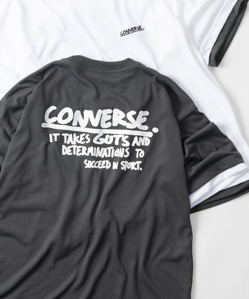 CONVERSE(コンバース)の「【CONVERSE/コンバース】フェイクレイヤードTシャツ/ブランドロゴ/バックプリント/ワンポイント(Tシャツ/カットソー・レディース・ホワイト/チャコールグレー/グレー/サックスブルー/ホワイト系その他/グレー系その他・M/L/XL)」の5枚目の写真