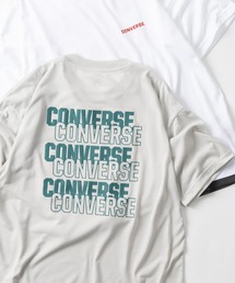 【CONVERSE/コンバース】フェイクレイヤードTシャツ/ブランドロゴ/バックプリント/ワンポイント