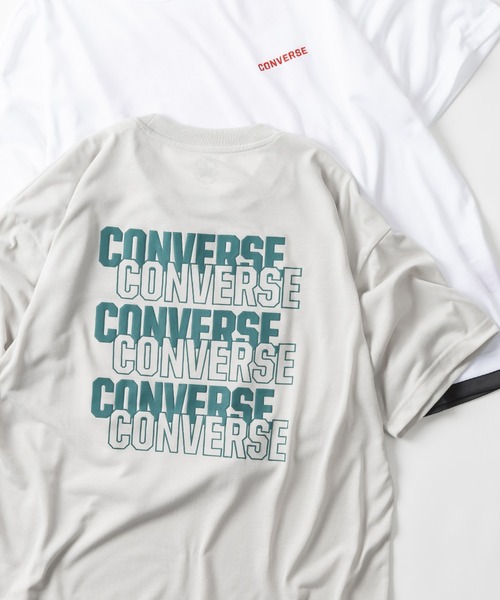 CONVERSE(コンバース)の「【CONVERSE/コンバース】フェイクレイヤードTシャツ/ブランドロゴ/バックプリント/ワンポイント(Tシャツ/カットソー・レディース・ホワイト/チャコールグレー/グレー/サックスブルー/ホワイト系その他/グレー系その他・M/L/XL)」の4枚目の写真