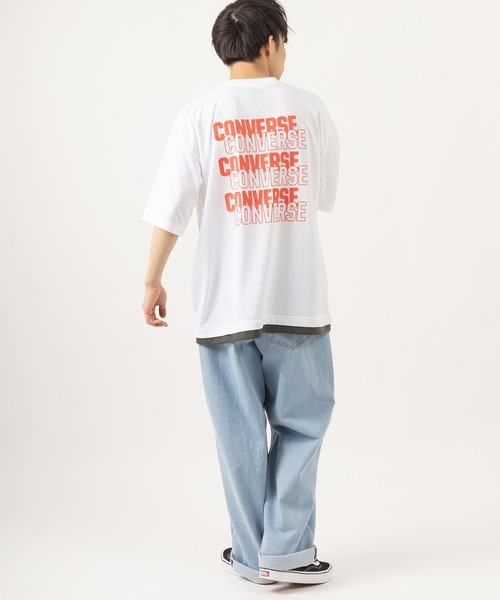 CONVERSE(コンバース)の「【CONVERSE/コンバース】フェイクレイヤードTシャツ/ブランドロゴ/バックプリント/ワンポイント(Tシャツ/カットソー・レディース・ホワイト/チャコールグレー/グレー/サックスブルー/ホワイト系その他/グレー系その他・M/L/XL)」の20枚目の写真