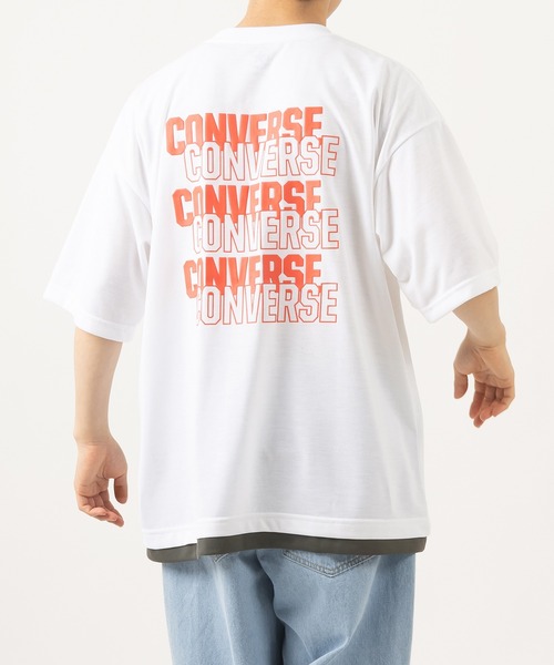 CONVERSE(コンバース)の「【CONVERSE/コンバース】フェイクレイヤードTシャツ/ブランドロゴ/バックプリント/ワンポイント(Tシャツ/カットソー・レディース・ホワイト/チャコールグレー/グレー/サックスブルー/ホワイト系その他/グレー系その他・M/L/XL)」の19枚目の写真