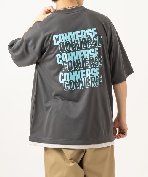 CONVERSE(コンバース)の「【CONVERSE/コンバース】フェイクレイヤードTシャツ/ブランドロゴ/バックプリント/ワンポイント(Tシャツ/カットソー・レディース・ホワイト/チャコールグレー/グレー/サックスブルー/ホワイト系その他/グレー系その他・M/L/XL)」の22枚目の写真