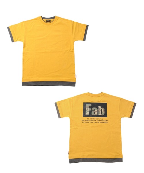 GLAZOS(グラソス)の「天竺・USAコットン ドロップショルダー袖裾レイヤード半袖Tシャツ(Tシャツ/カットソー・キッズ・ホワイト/チャコールグレー/イエロー・130cm/140cm/150cm/160cm/170cm)」の4枚目の写真