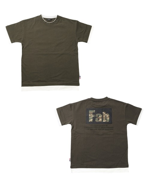 GLAZOS(グラソス)の「天竺・USAコットン ドロップショルダー袖裾レイヤード半袖Tシャツ(Tシャツ/カットソー・キッズ・ホワイト/チャコールグレー/イエロー・130cm/140cm/150cm/160cm/170cm)」の6枚目の写真