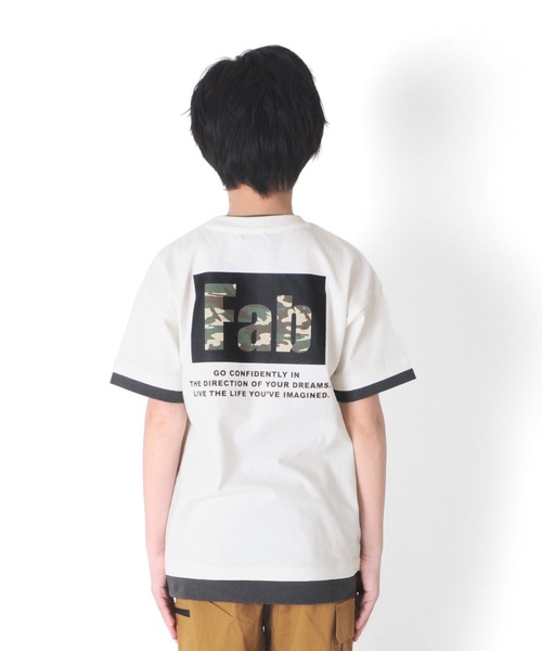 GLAZOS(グラソス)の「天竺・USAコットン ドロップショルダー袖裾レイヤード半袖Tシャツ(Tシャツ/カットソー・キッズ・ホワイト/チャコールグレー/イエロー・130cm/140cm/150cm/160cm/170cm)」の12枚目の写真