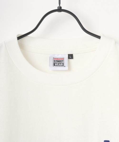 VISION STREET WEAR(ヴィジョンストリートウェア)の「VISION STREET WEAR/ヴィジョンストリートウェア オーバーサイズ バックプリント カレッジロゴ刺繍 フロント ワンポイント刺繍 半袖Tシャツ/リブライン リンガーT/クレイジー ラグランT(Tシャツ/カットソー・メンズ・ホワイト/チャコールグレー/グリーン/ホワイト系その他/グレー系その他/グリーン系その他/ブルー系その他/ロイヤルブルー・LL/M/L)」の18枚目の写真