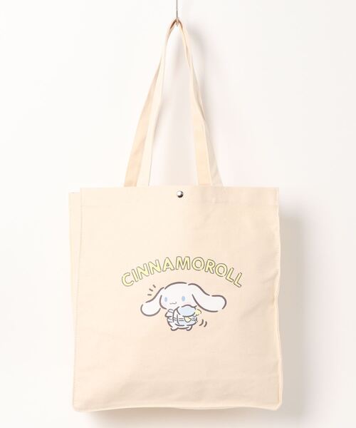 sanrio（サンリオ）の「キャンバストートバッグ（トートバッグ・レディース・レッド/イエロー/イエロー系その他/コバルトブルー/ライトグリーン/ブラック/ブラック×ホワイト/パープル/ネイビー/ブラウン/ホワイト/ライトブルー/グレー/サックスブルー/オフホワイト/ブラックミックス/ブラック×ブルー/レッド系その他/グレー×ホワイト/ブラウン系その他/ブラック×グレー/スカイブルー/ネイビー×ホワイト・FREE）」の2枚目の写真