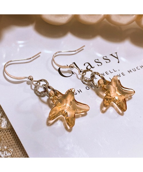 tone(トーン)の「【LoveAmooN】star fish(MA)(ピアス(両耳用)・レディース・シルバー・FREE)」の7枚目の写真