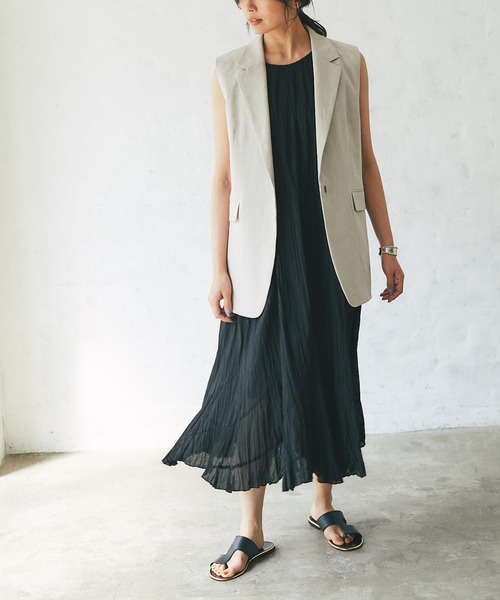 RIVE DROITE(リヴドロワ)の「80ローンエスカルゴワンピース(ワンピース・レディース・ブラック/ブルー・FREE)」の1枚目の写真