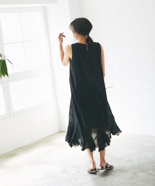 RIVE DROITE(リヴドロワ)の「80ローンエスカルゴワンピース(ワンピース・レディース・ブラック/ブルー・FREE)」の6枚目の写真