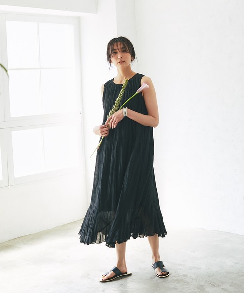 RIVE DROITE(リヴドロワ)の「80ローンエスカルゴワンピース(ワンピース・レディース・ブラック/ブルー・FREE)」の9枚目の写真