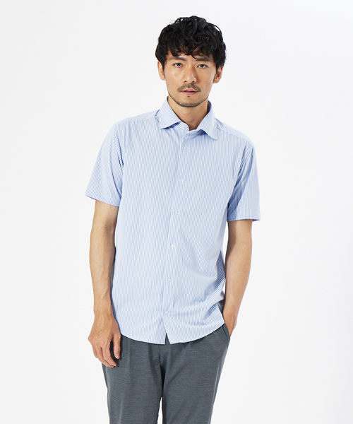 ABAHOUSE GRAY(アバハウスグレイ)の「【Comfeel】吸汗速乾 半袖 シャツ(シャツ/ブラウス・メンズ・ホワイト/ブルー系その他/ブルー系その他2/ブルー系その他3・44/46/48/50)」の14枚目の写真