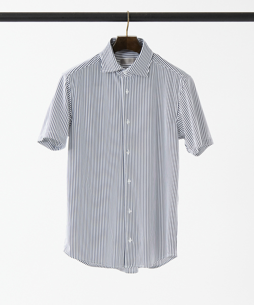 ABAHOUSE GRAY(アバハウスグレイ)の「【Comfeel】吸汗速乾 半袖 シャツ(シャツ/ブラウス・メンズ・ホワイト/ブルー系その他/ブルー系その他2/ブルー系その他3・44/46/48/50)」の6枚目の写真