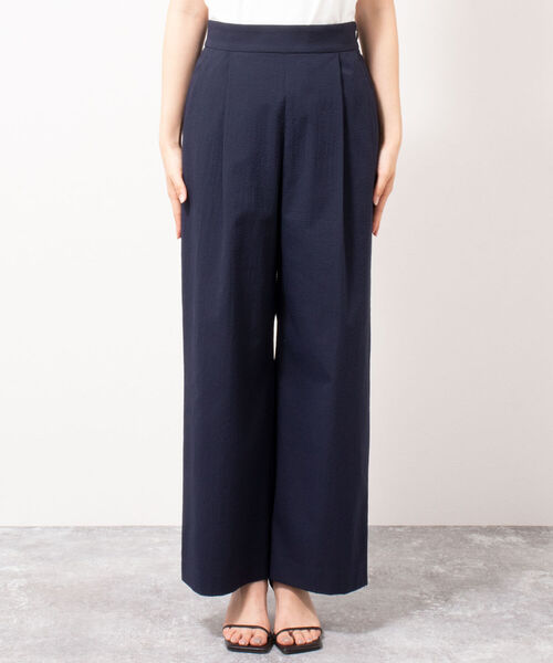 NOLLEY’S(ノーリーズ)の「サッカーセミワイドパンツ(その他パンツ・レディース・ホワイト/ネイビー・38/34/36)」の4枚目の写真