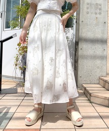 OLIVE des OLIVE | レースマキシフレアスカート(スカート)