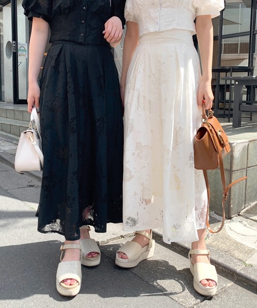 大きいサイズ、OLIVE des OLIVE、フレアスカート オリーブ デ オリーブ OLIVE des OLIVE ボリュームフレアSK