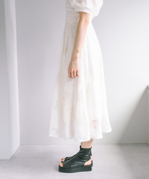 OLIVE des OLIVE(オリーブデオリーブ)の「レースマキシフレアスカート(スカート・レディース・オフホワイト/ブラック・FREE)」の19枚目の写真