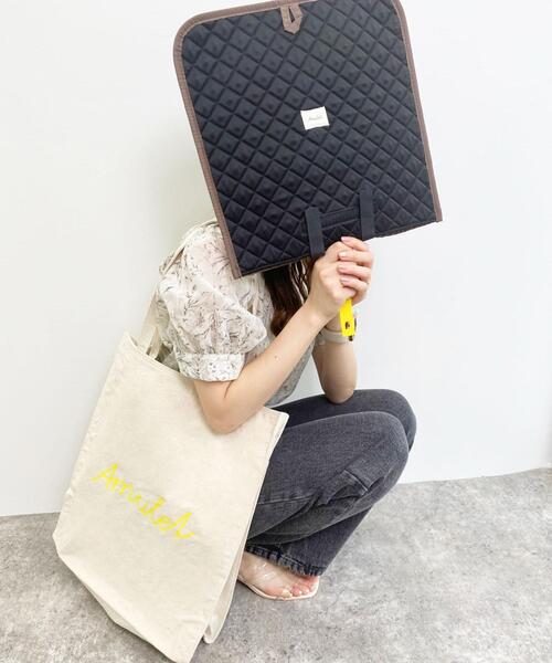 INGNI（イング）の「うちわケース付き／BIGトートバッグ（トートバッグ・レディース・レッド/ミント/ブラック/ブルー/イエロー・ONE SIZE）」の4枚目の写真