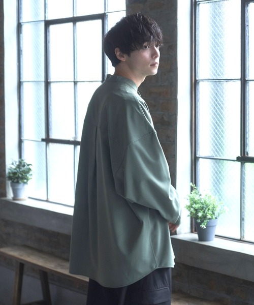 Alpinus(アルピナス)の「Alpinus - smooth loose band collar shirt /スムースルーズバンドカラーシャツ(シャツ/ブラウス・メンズ・ダークブルー/ホワイト/カーキ・SMALL/MEDIUM)」の16枚目の写真