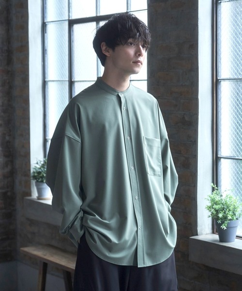 Alpinus(アルピナス)の「Alpinus - smooth loose band collar shirt /スムースルーズバンドカラーシャツ(シャツ/ブラウス・メンズ・ダークブルー/ホワイト/カーキ・SMALL/MEDIUM)」の17枚目の写真