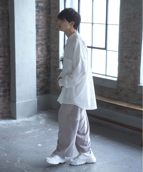 Alpinus(アルピナス)の「Alpinus - smooth loose band collar shirt /スムースルーズバンドカラーシャツ(シャツ/ブラウス・メンズ・ダークブルー/ホワイト/カーキ・SMALL/MEDIUM)」の21枚目の写真