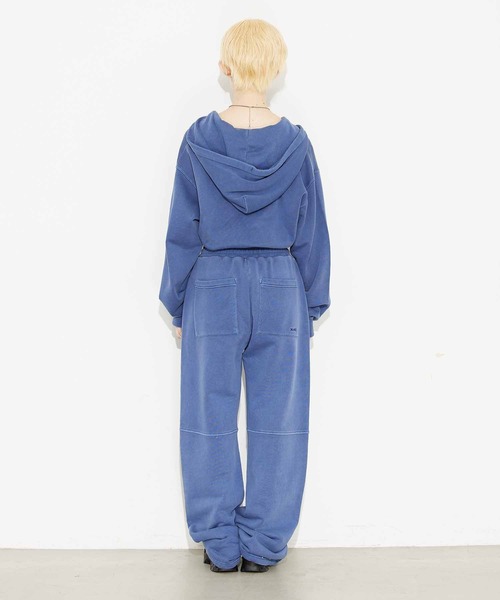 X-girl(エックスガール)の「PIGMENT DYED SWEAT PANTS/ピグメント加工 スウェットパンツ(スウェットパンツ・レディース・ブラック/ネイビー/バーガンディー・M/XS/S)」の6枚目の写真