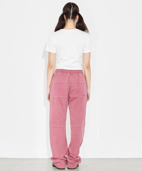 X-girl(エックスガール)の「PIGMENT DYED SWEAT PANTS/ピグメント加工 スウェットパンツ(スウェットパンツ・レディース・ブラック/ネイビー/バーガンディー・M/XS/S)」の9枚目の写真