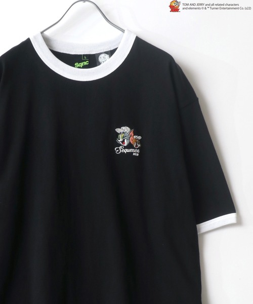Tom＆Jerry（トムアンドジェリー）の「Tom＆Jerry/トム＆ジェリー アーチロゴ リンガー ファイヤーカー ビッグシルエットTシャツ（Tシャツ/カットソー・レディース・ホワイト/ブラック系その他2/パープル系その他/ホワイト系その他2/ホワイト系その他3/ブラック系その他/ホワイト系その他/グレー/ブルー・M/L）」の7枚目の写真