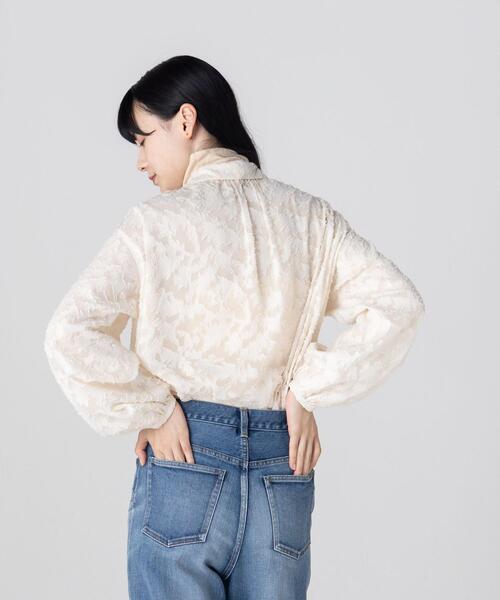 CITEN（シテン）の「＜CITEN＞カットジャカードボリュームスリーブ シャツ（シャツ/ブラウス・レディース・ライトブルー/ブラック/オフホワイト・FREE）」の21枚目の写真