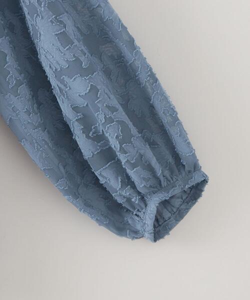 CITEN（シテン）の「＜CITEN＞カットジャカードボリュームスリーブ シャツ（シャツ/ブラウス・レディース・ライトブルー/ブラック/オフホワイト・FREE）」の15枚目の写真